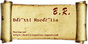 Büttl Rozália névjegykártya