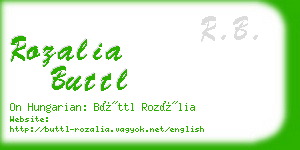 rozalia buttl business card